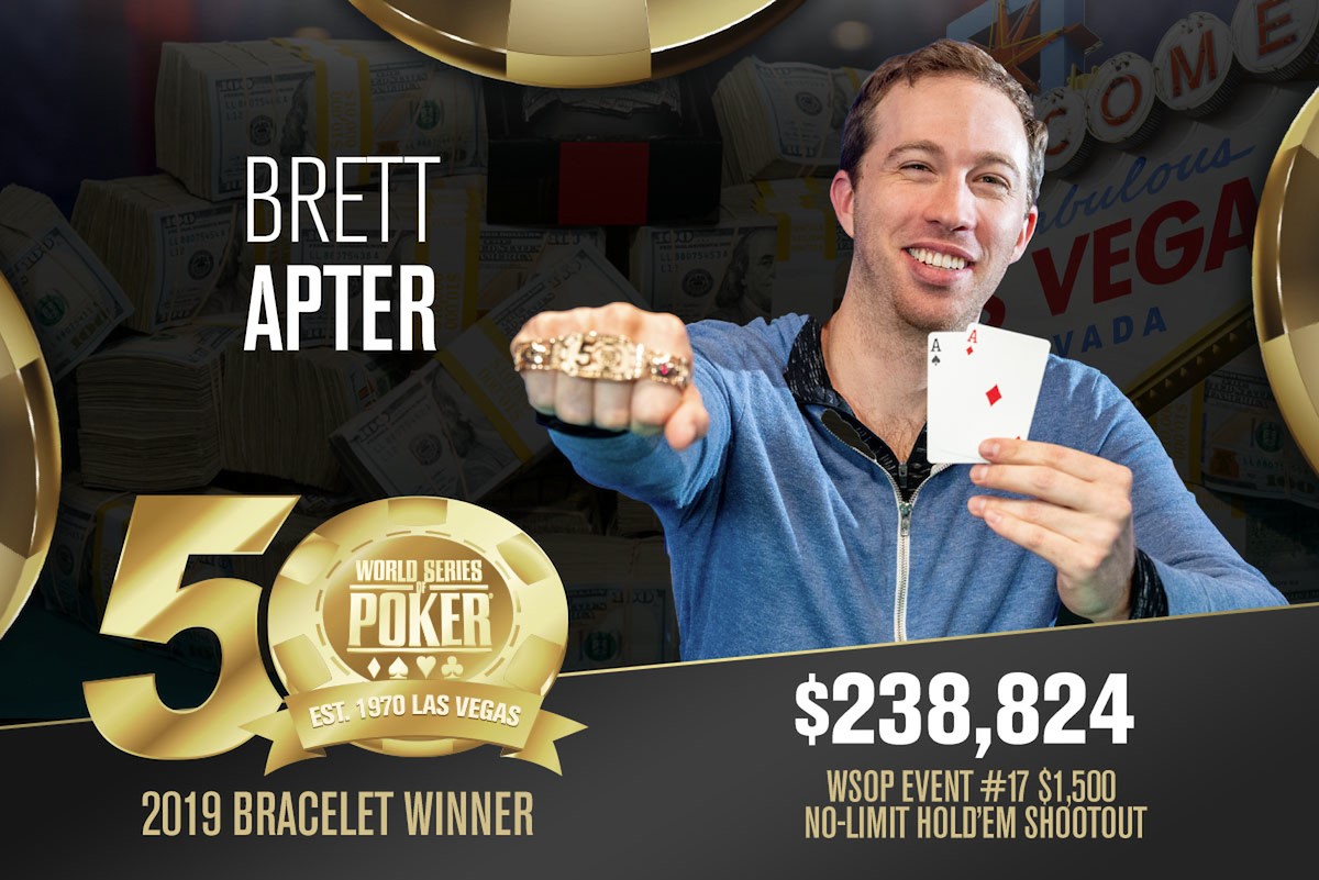 WSOP – Brett Apter è il Re dello shootout, Frankie O'Dell da record: terzo braccialetto in carriera nell'Omaha Hi-Lo 8 or Better!