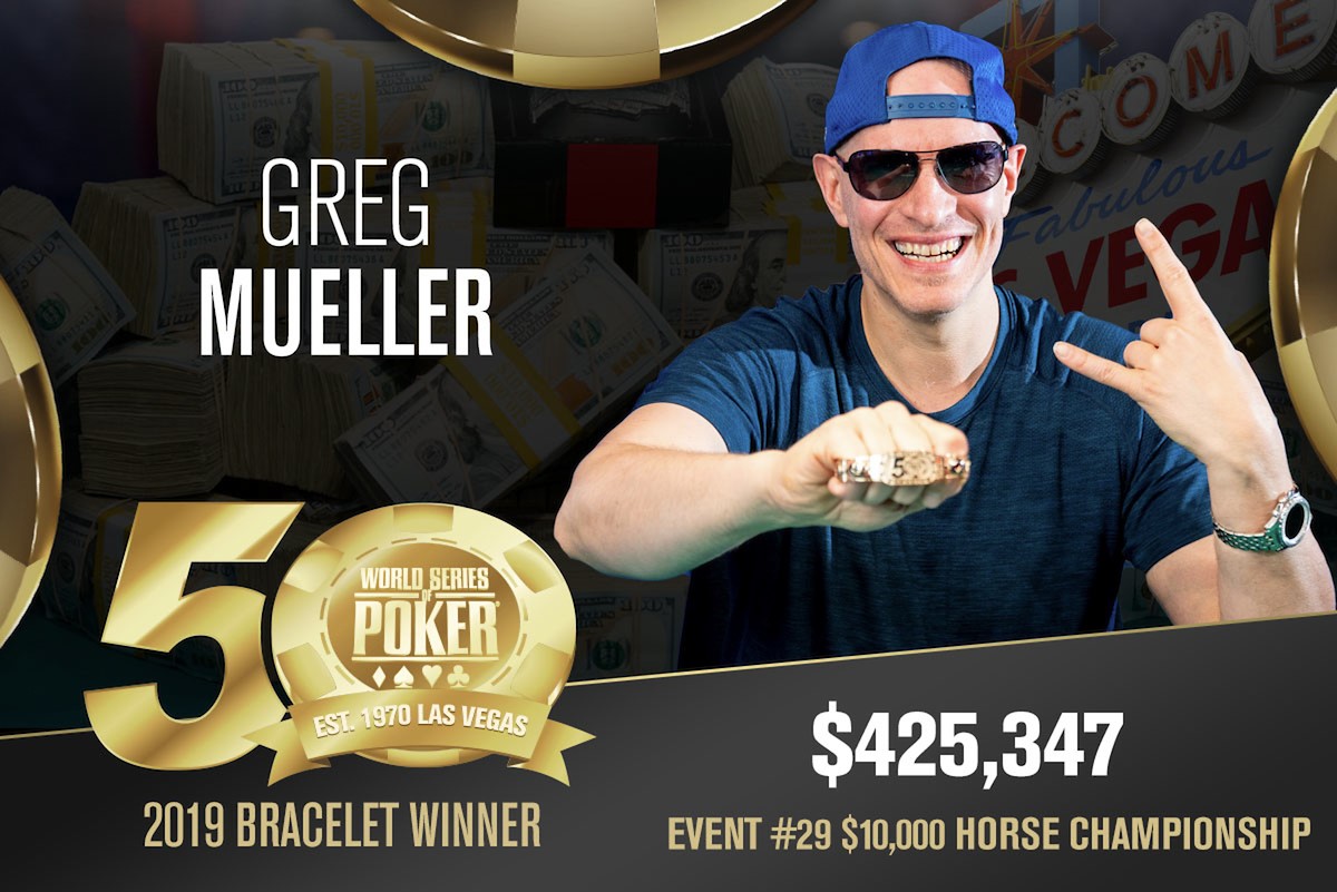 WSOP – Delusione per Sammartino, ma il campione del $10.000 H.O.R.S.E. è Greg Mueller! Prima volta per Luis Zedan e per il francese Thomas Cazayous