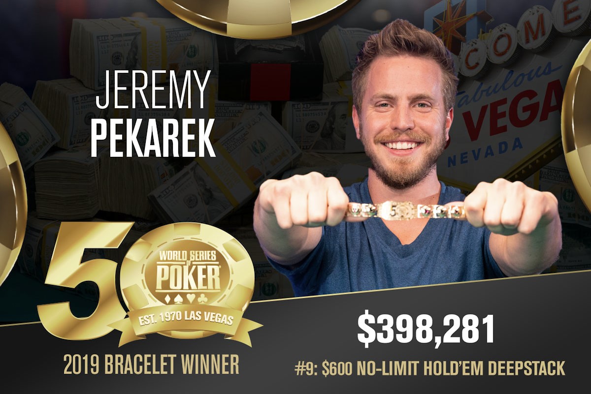 WSOP – Jeremy Pekarek asfalta 6.149 entries e fa suo il $600 Deepstack! Terzo braccialetto in carriera per il “veterano” Scott Clements