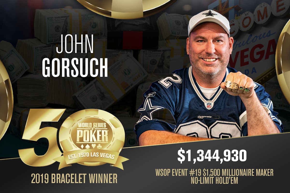 WSOP – John Gorsuch è il nuovo “Millionaire”, Eli Elezra vince il suo quarto braccialetto in carriera!