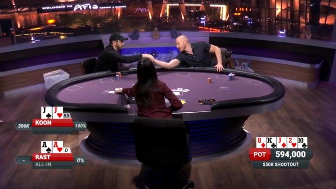 Poker After Dark: Jason Koon fa suo il sit'n'go high stakes per 300.000 dollari! Rast, in bluff, riesce a far foldare gli assi a Polk... 