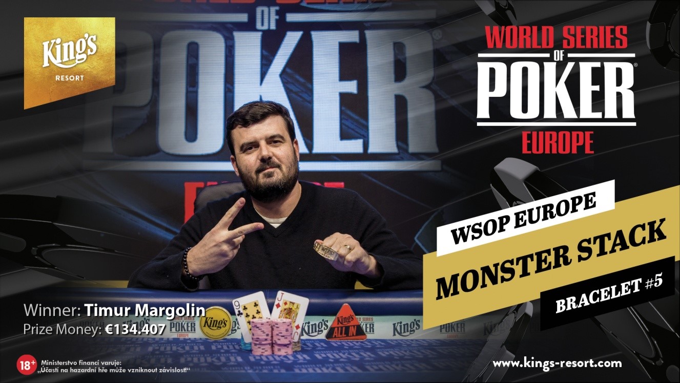 WSOP EUROPE - €1.100 MONSTER STACK: IL CAMPIONE E' L'ISRAELIANO TIMUR MARGOLIN, TAVOLO FINALE PER IL NOSTRO MARIO LLAPI!