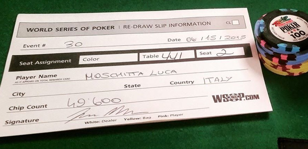 PRIMO ITM ALLE WSOP PER IL NOSTRO TEAM PRO: LUCA MOSCHITTA ALL’EVENTO N° 30!