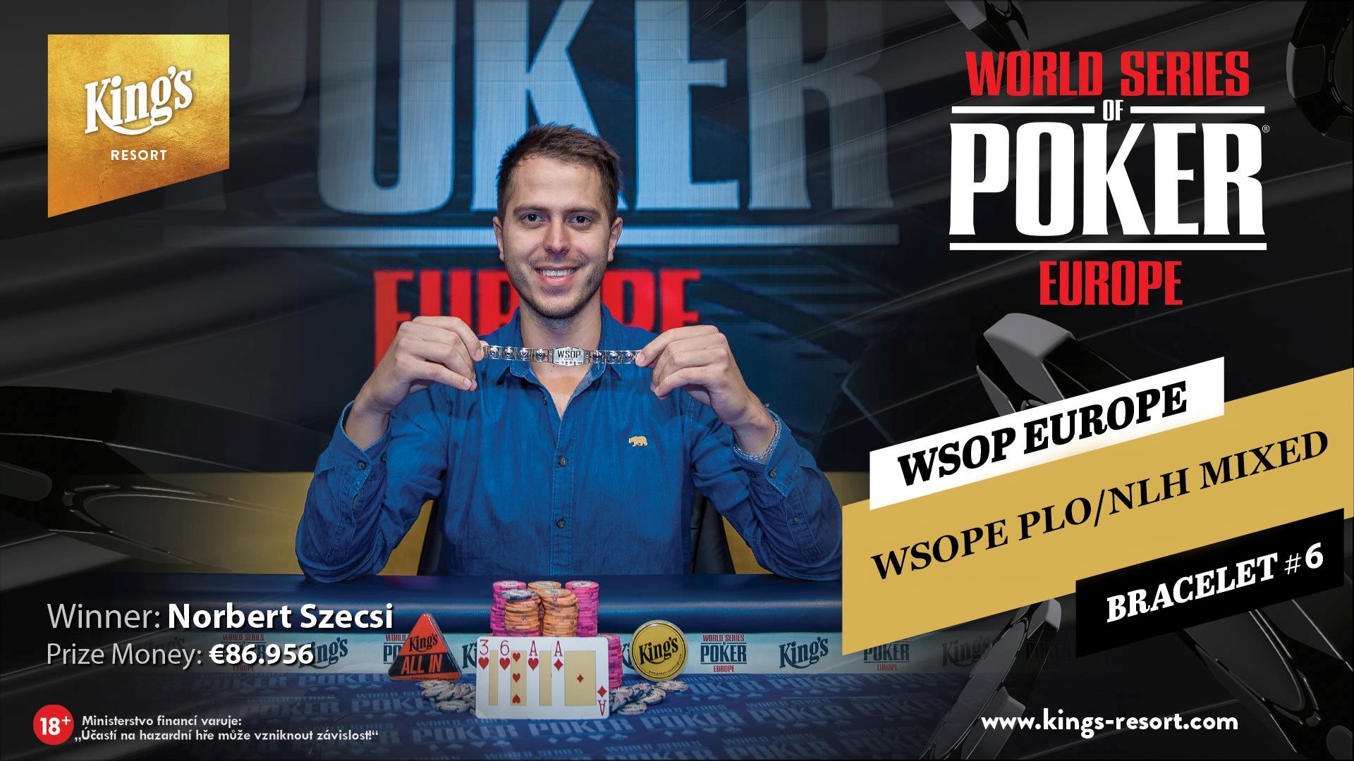 WSOP EUROPE - €1.650 MIXED PLO/NLHE: SHAUN DEEB BEFFATO SUL PIU' BELLO, IL BRACCIALETTO VA AL MAGIARO NORBERT SZECSI